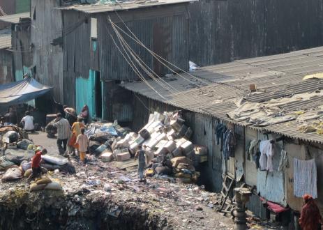 Informal settlement in Mumbai, India
