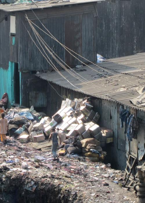 Informal settlement in Mumbai, India