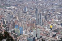 An aerial view of Bogotá, Colombia