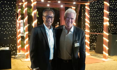 WRI President and CEO Ani Dasgupta with Global Board Chairman David Blood at the 2024 Delhi Board meeting