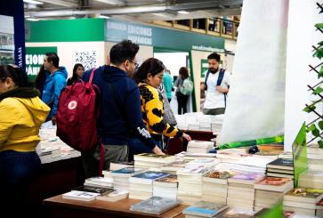 People take part during the 2024 Bogota's International Book Fair.