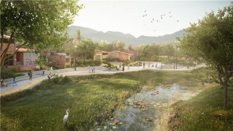 A rendering from Maranguape, Brazil's revitalization plan. 
