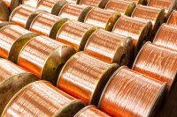 Large spools of copper wiring