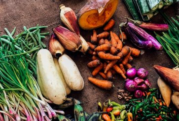 Assorted vegetables.