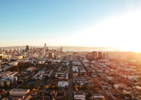 Aerial view of San Francisco.