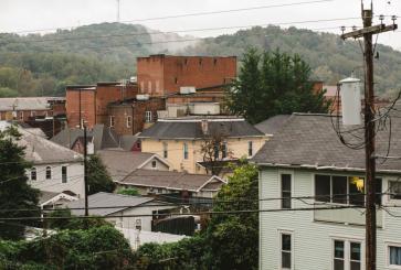 Rooftops with trees