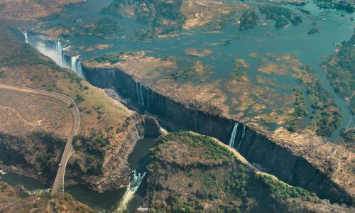 Victoria Falls during a drought. 