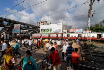People walking in Mumbai.