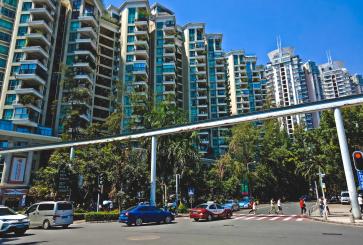Apartment buildings in Shenzhen city, China.