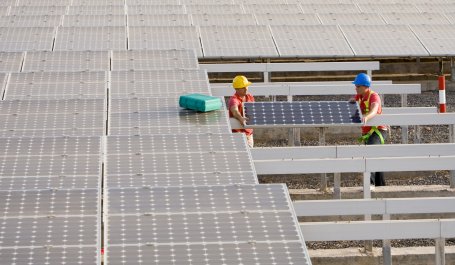 Solar field installation.