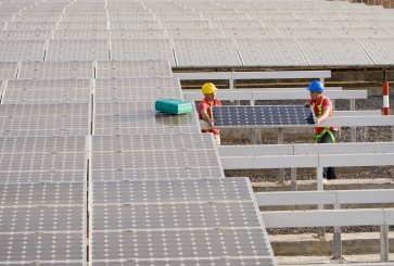 Solar field installation.