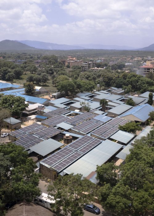 Solar Panels on a hospital in Makueni County, Kenya