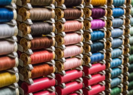 Reels of colorful yarn
