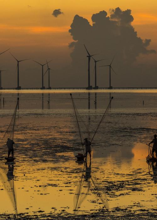 Vietnamese seaside sunrise