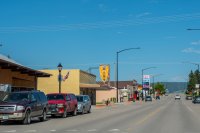 Main street of a small town in Montana, USA.