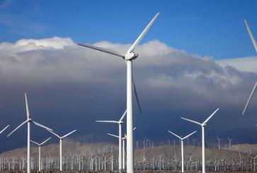 Wind turbines in Southern California