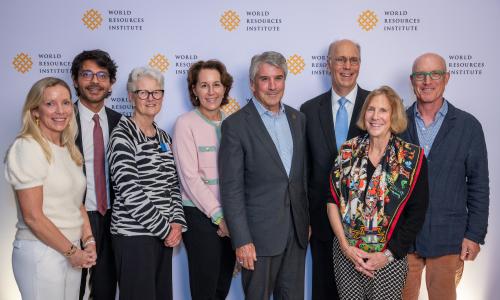 Members of the WRI Board and Global Leadership Council at the WRI Ross Prize Awards Celebration in New York City, October 2024