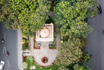 Birdseye view of Ramakrishna Ashrama Circle.
