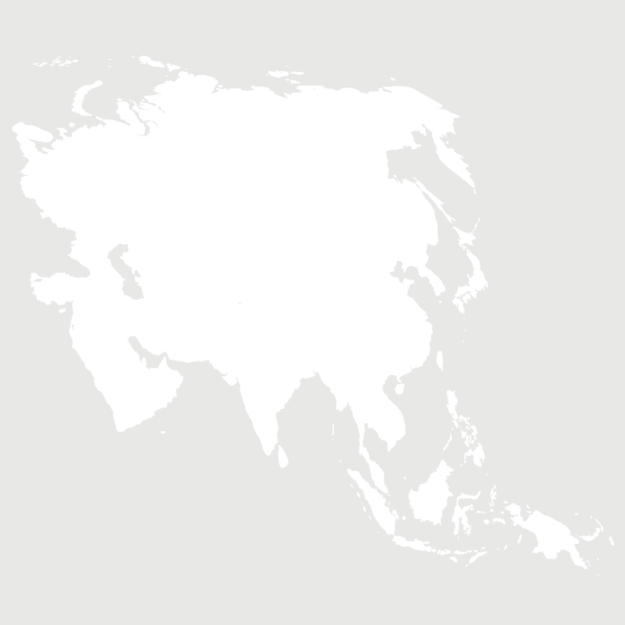 Simple map of the Asian continent 