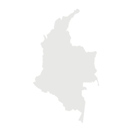 Outline of map of Colombia.