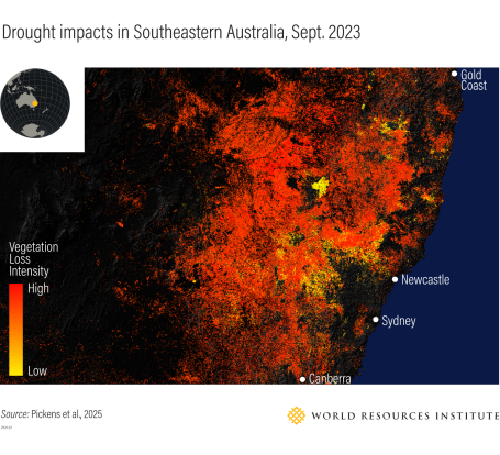 Drought impacts in Southeastern Australia, Sept 2023.
