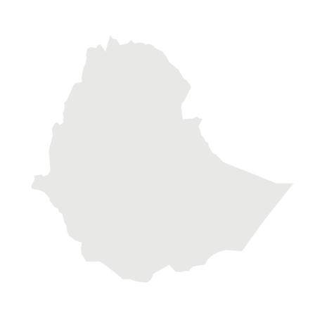 Outline of map of Ethiopia. 