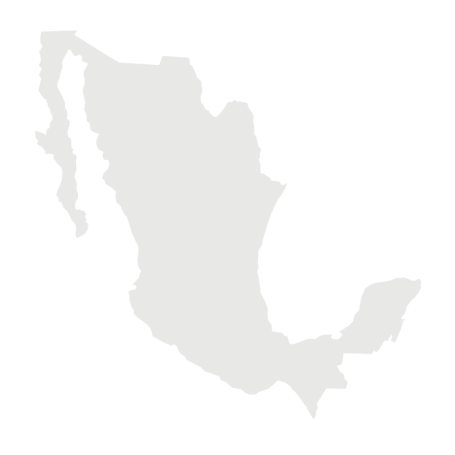 Outline of map of Mexico.
