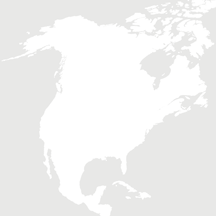 Simple map of the North American continent.