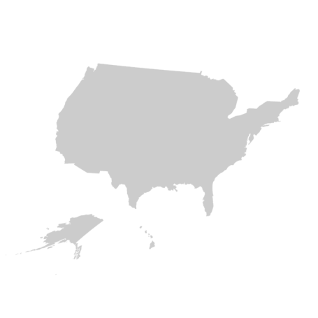Outline of map of United States.